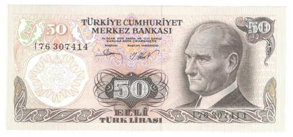 6. EMİSYON 50 TÜRK LİRASI I76 SERİSİ ÇİL