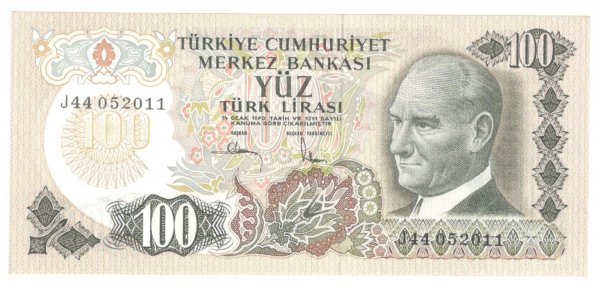 6. EMİSYON 100 TÜRK LİRASI J44 SERİSİ ÇİL