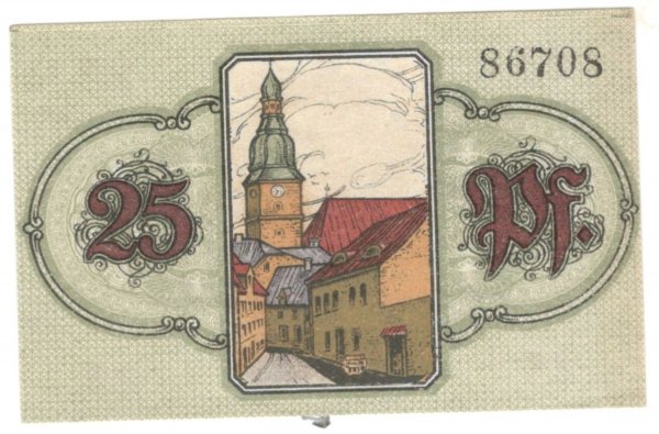 1918 ALMANYA 25 PFENNİG NOTGELD ÇİL
