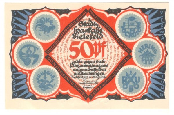1921 ALMANYA 50 PFENNİG NOTGELD ÇA