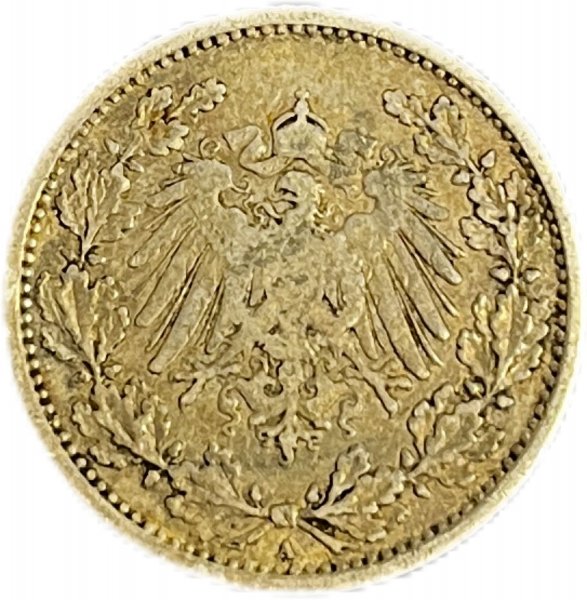 1905 ALMANYA 1/2 MARK GÜMÜŞ ÇT+