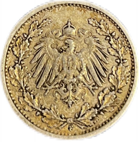 1906 ALMANYA 1/2 MARK GÜMÜŞ ÇÇT-