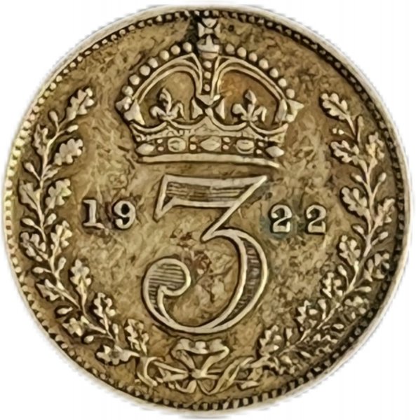 1922  BİRLEŞİK KRALLIK 3 PENCE GÜMÜŞ ÇÇT
