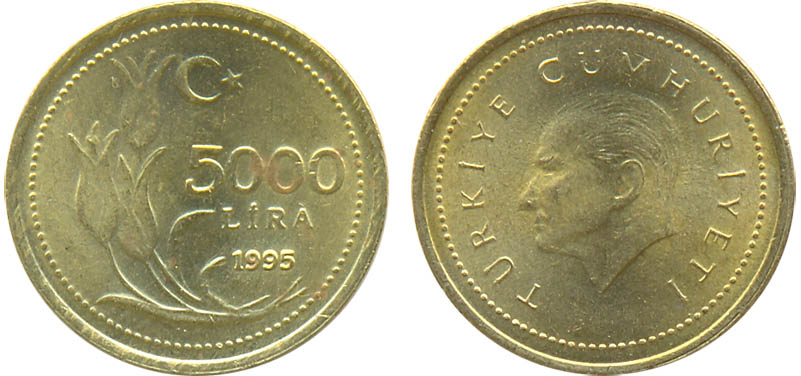 5000 Lira 1995