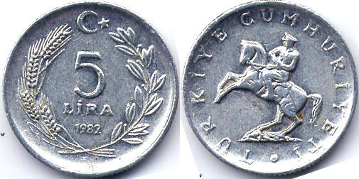 5 Lira 1982
