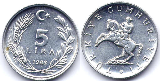 5 Lira 1983
