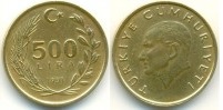 500 Lira 1991