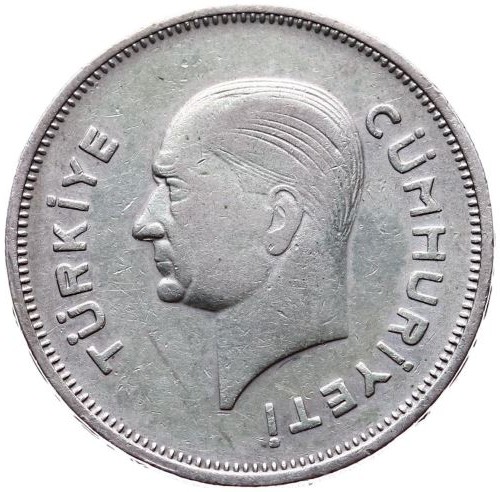 1 Lira 1937 Ön Yüz