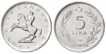 5 Lira 1981
