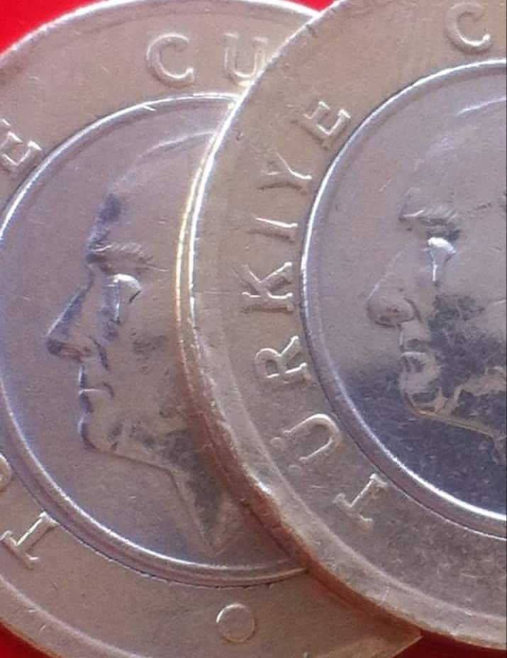 1 Lira (Göz Kısmında İri Çapak) 2014