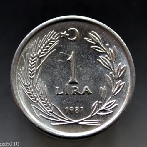 1 Lira 1981 Ön Yüz