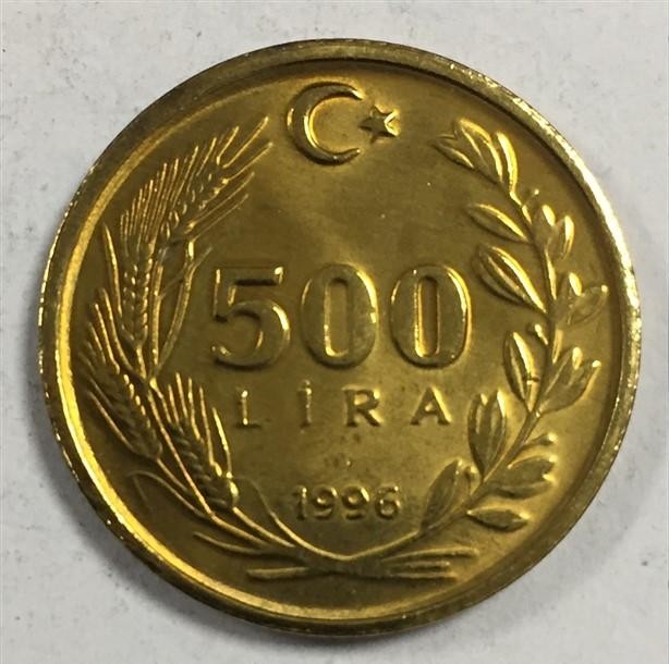 500 Lira 1996 Arka Yüz