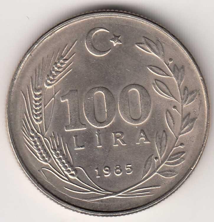 100 Lira 1985 Arka Yüz