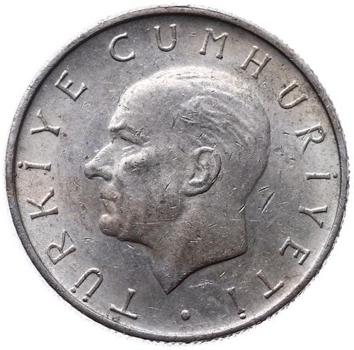1 Lira 1957 Ön Yüz