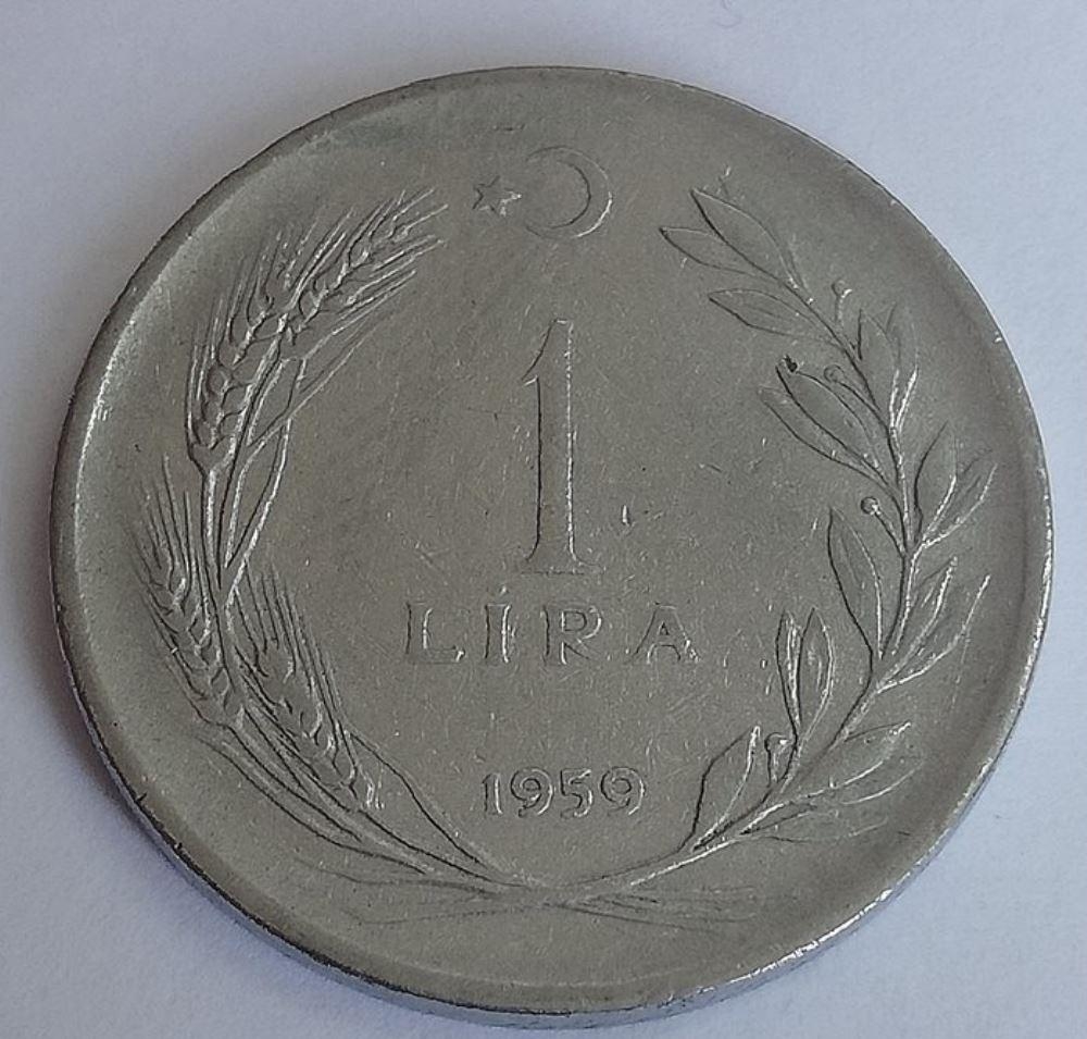 1 Lira 1959 Ön Yüz