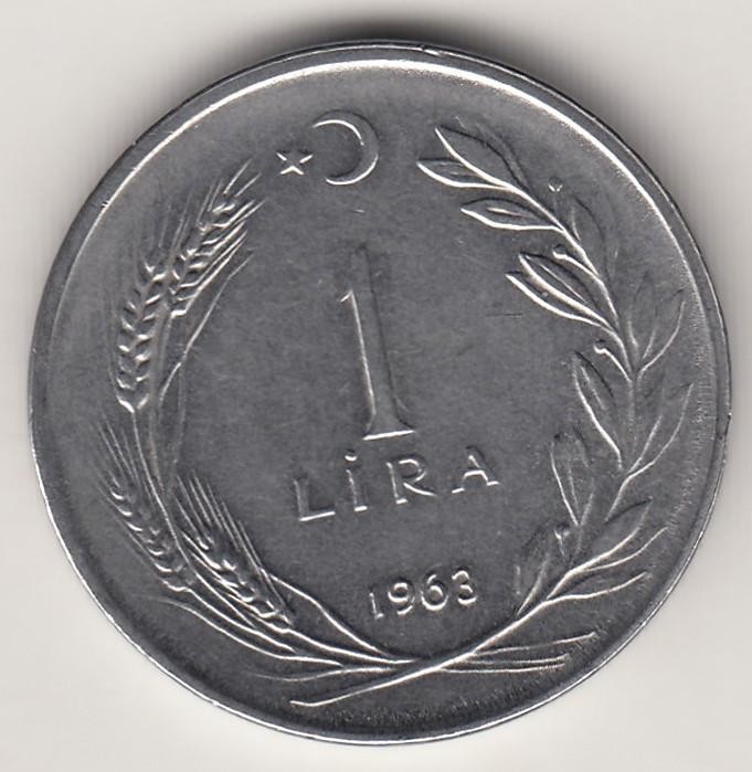 1 Lira 1963 Arka Yüz