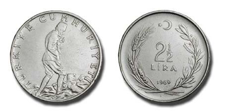 2 1/2 Lira 1969