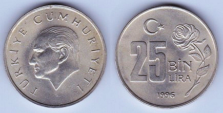 25 Bin Lira 1996