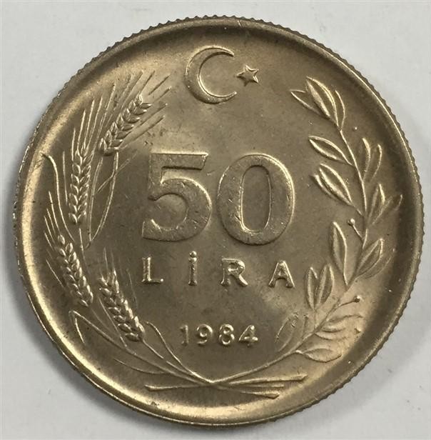 50 Lira 1984 Arka Yüz